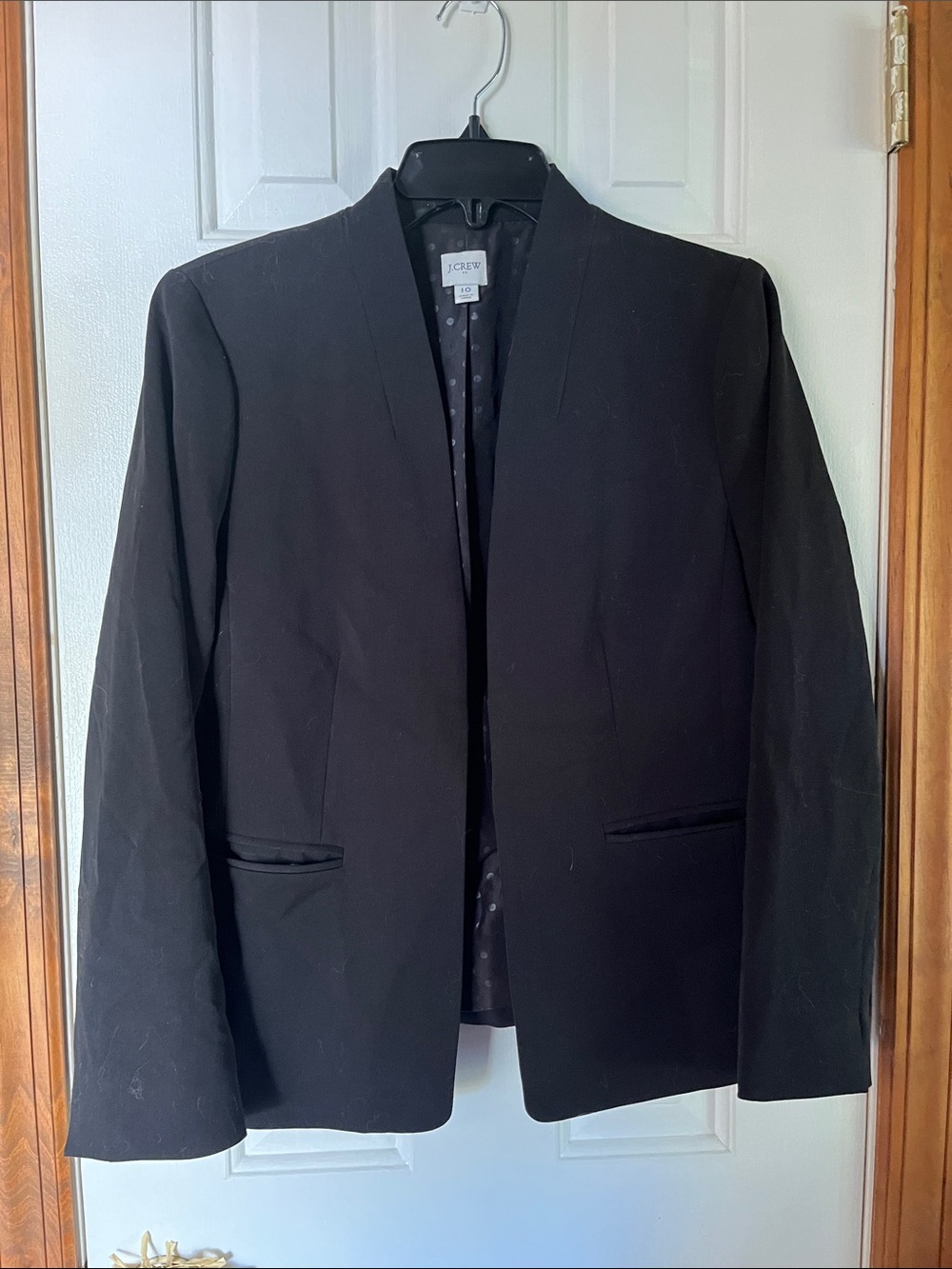 J. Crew Black Women's Open-Front Blazer - Classic Tailored Fit